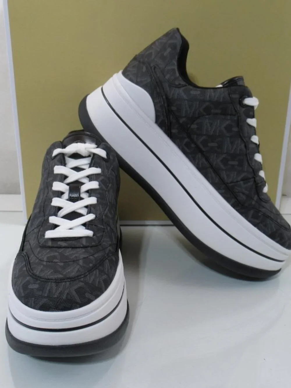 Michael Kors Hayes Lux Platform Lace-Up Sneakers NEW